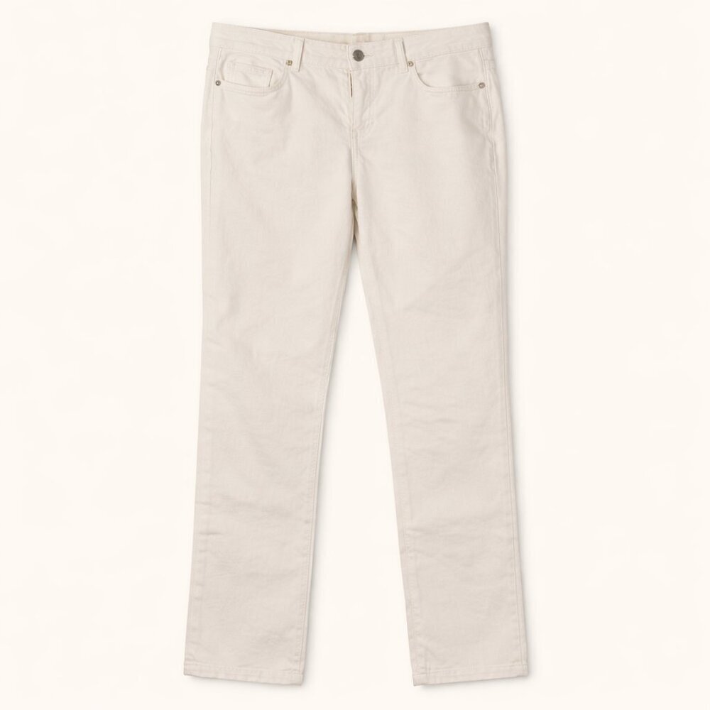 Ann Taylor LOFT Modern Straight White Jeans Size 6